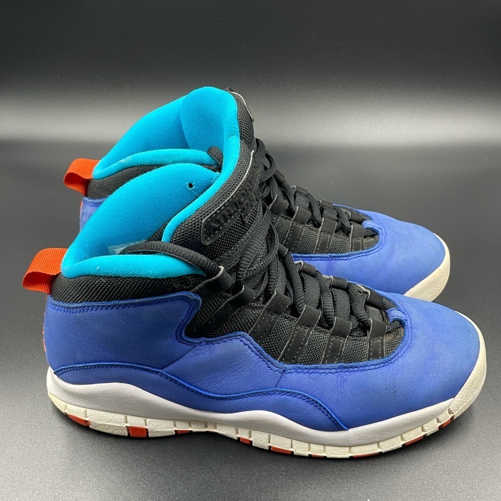 Jordan 10 Retro Tinker Blue Orange Basketball Shoes 310805-408‎ Men's Sz 5Y